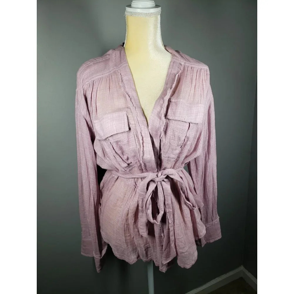 Free People Safari Wrap Top Women's Size M.